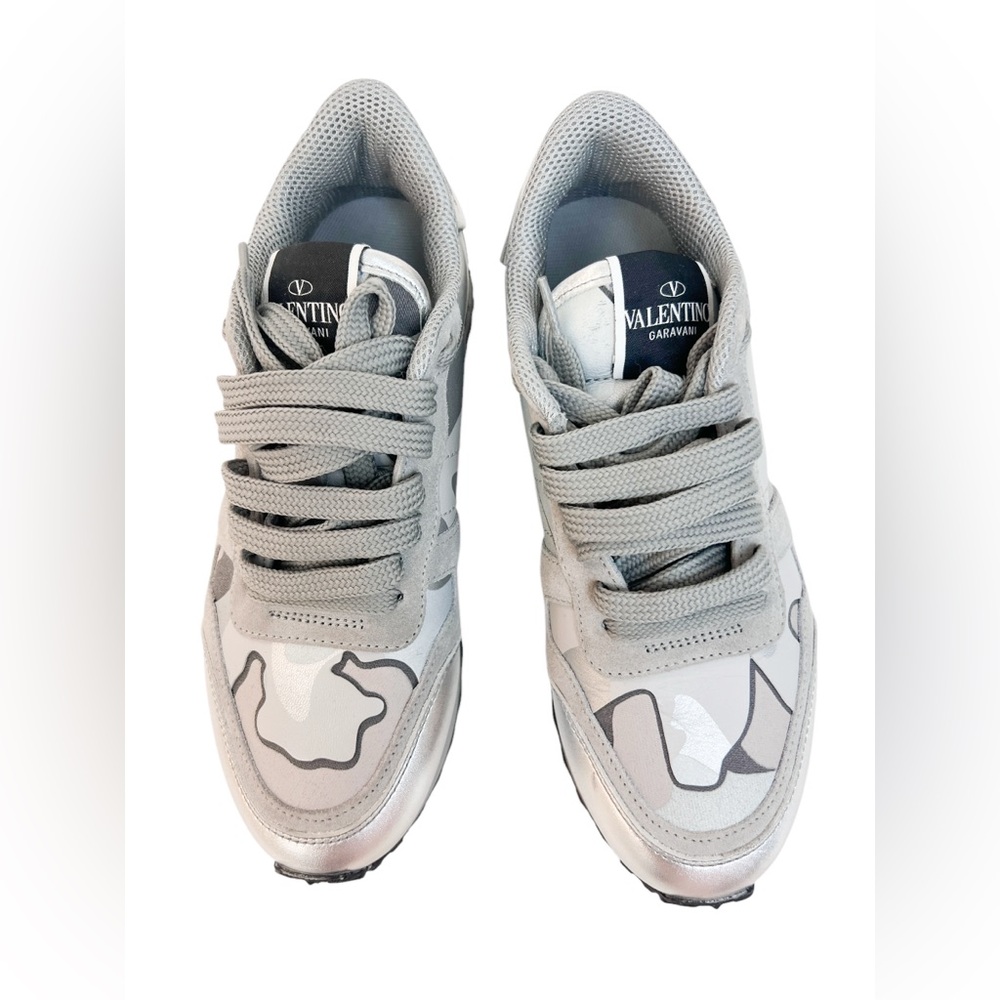 Valentino Laminated Nappa Rockrunner Sneaker